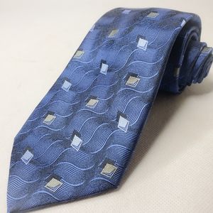 Robert Talbott Estate Neck Tie Blue Geometric  New